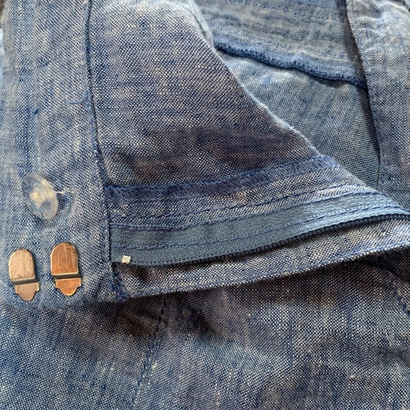 Linen Wide-Leg Pants In Vivid Blue - Chicos - Picture 6 of 8